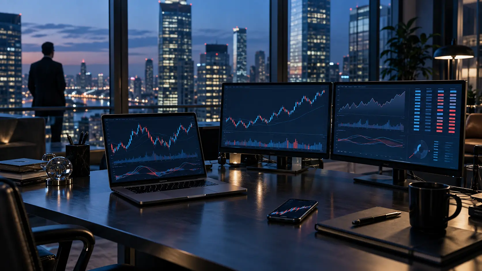 Finans verilerini gösteren ekranlar